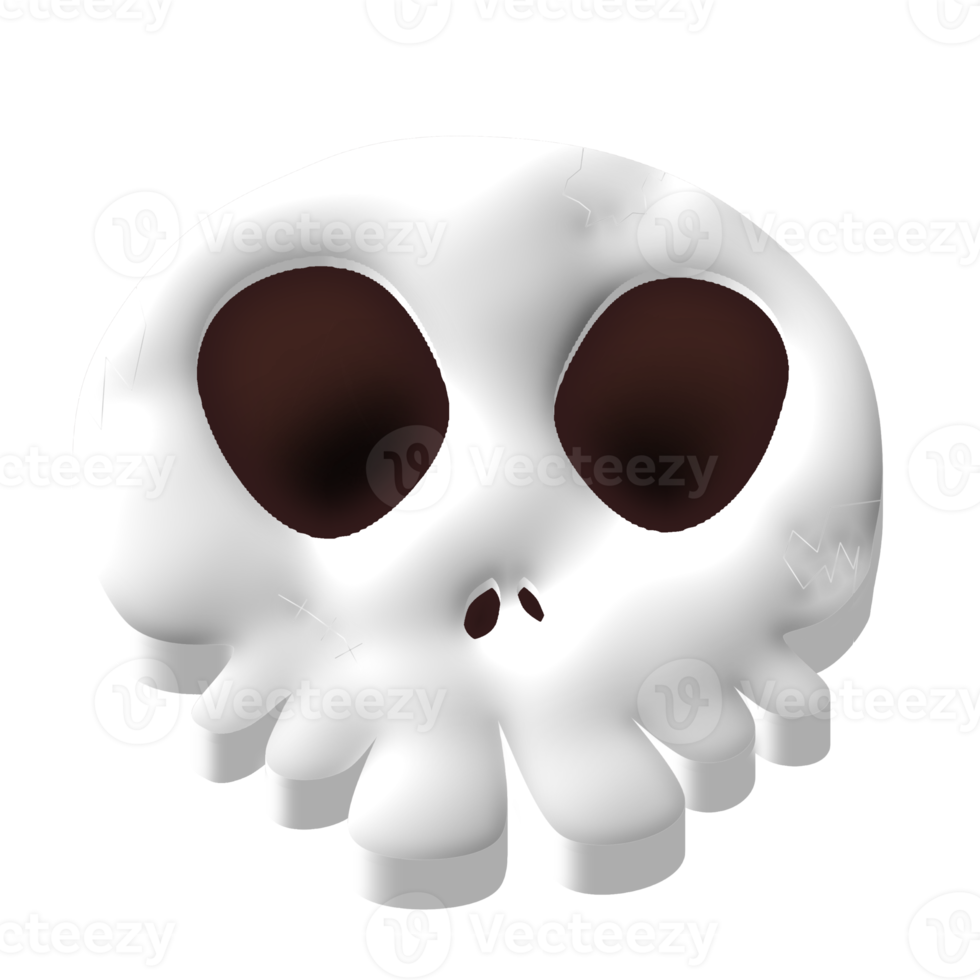 Pirate skull game asset 2D icon transparent background png