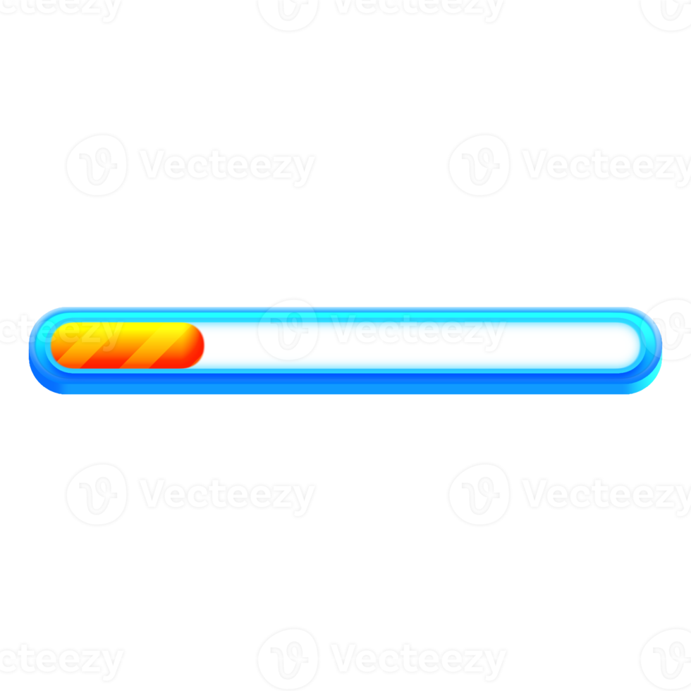 barre de chargement un quart jeu actif 2d icône fond transparent png