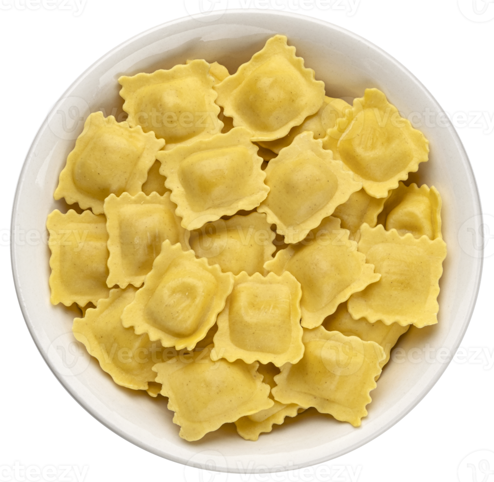 Ravioli isolated on white background, top view png
