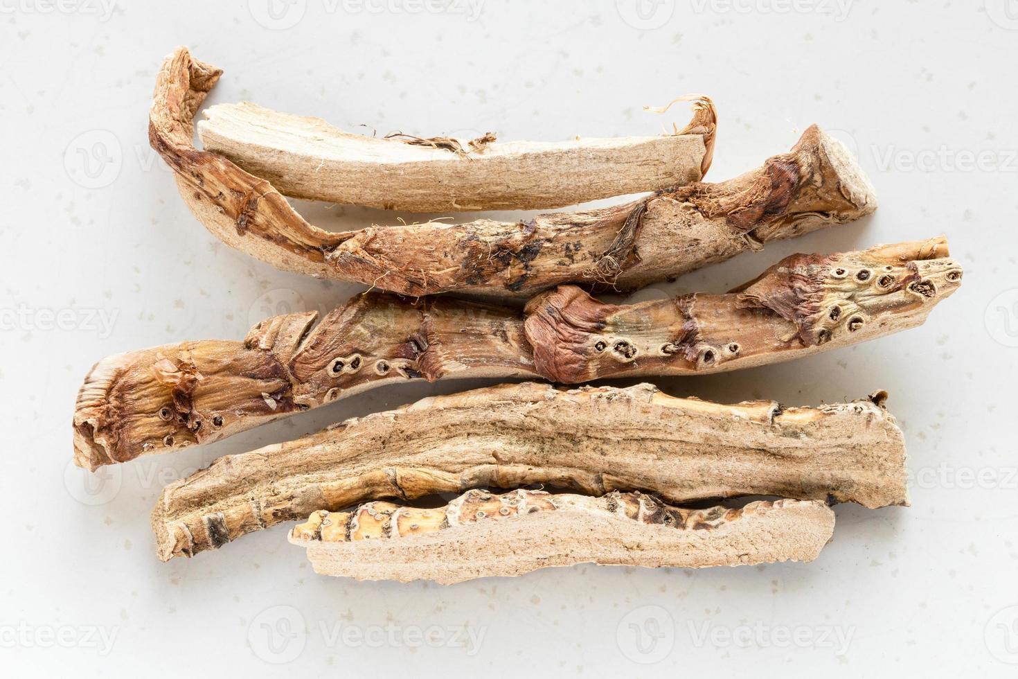 pieces of dried Sweet flag calamus root close up 10834022 Stock Photo
