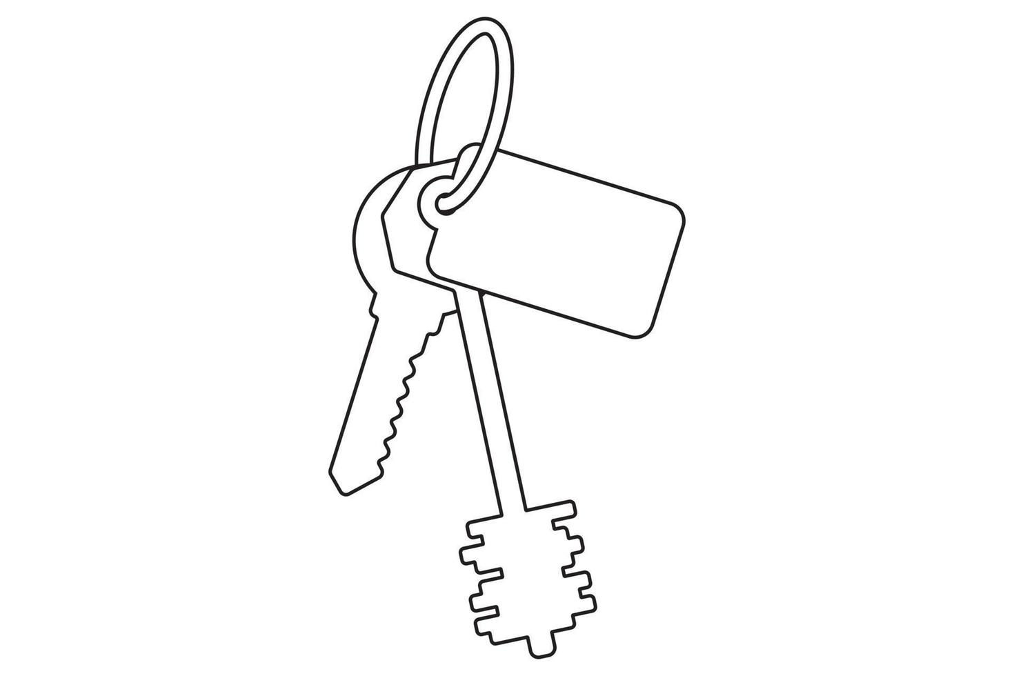 Key icon for lock and open door in house. Safety and security protection symbol. vector