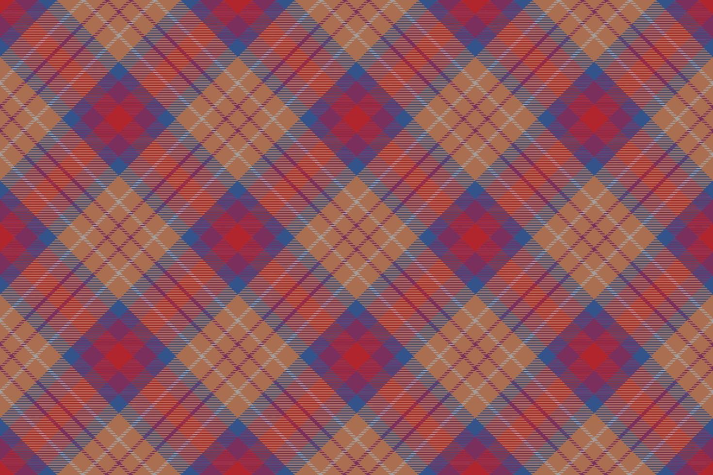 Tartan plaid background, diagonal check seamless pattern. Vector fabric texture for textile print, wrapping paper, gift card, wallpaper.