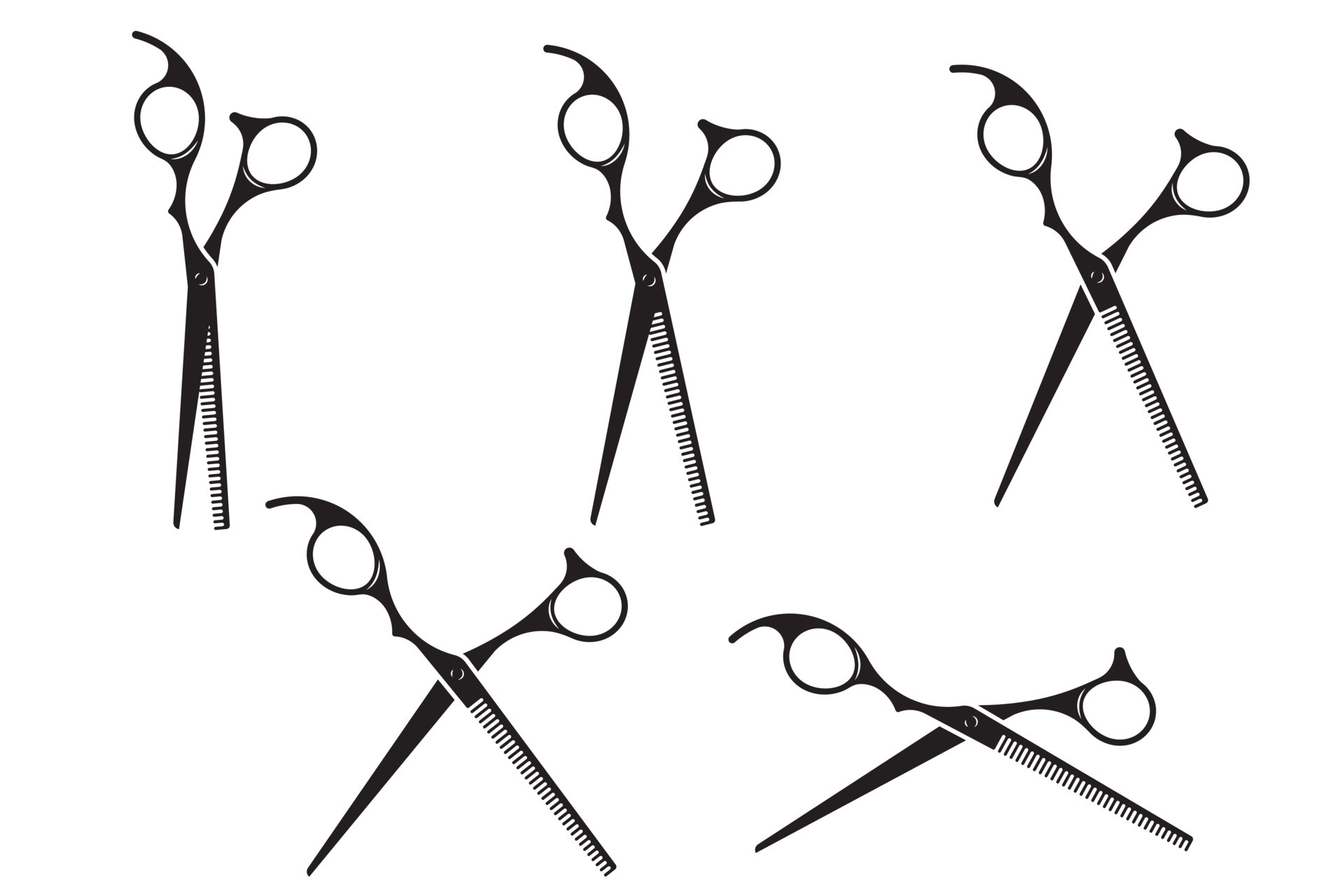 Hairdress barber scissors, professional salon tools. Hairdressing