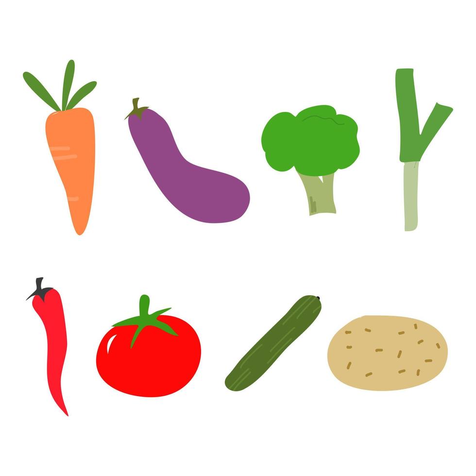 Cute Vegetables Vector