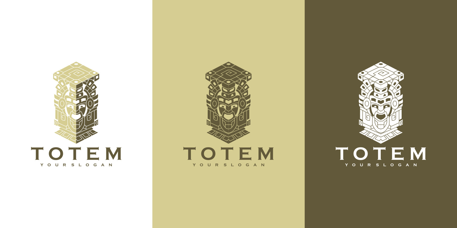 creative totem logo with minimalist color concept. for logo inspiration ...