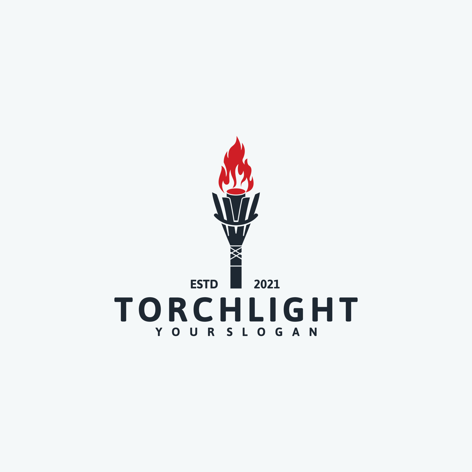 torch logo, reference logo for company 10834169 Vector Art at Vecteezy