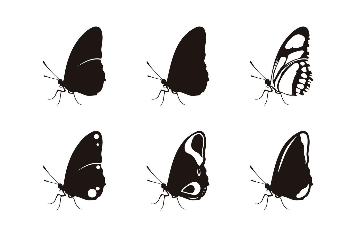 set of butterfly logo inspiration, logo design vector