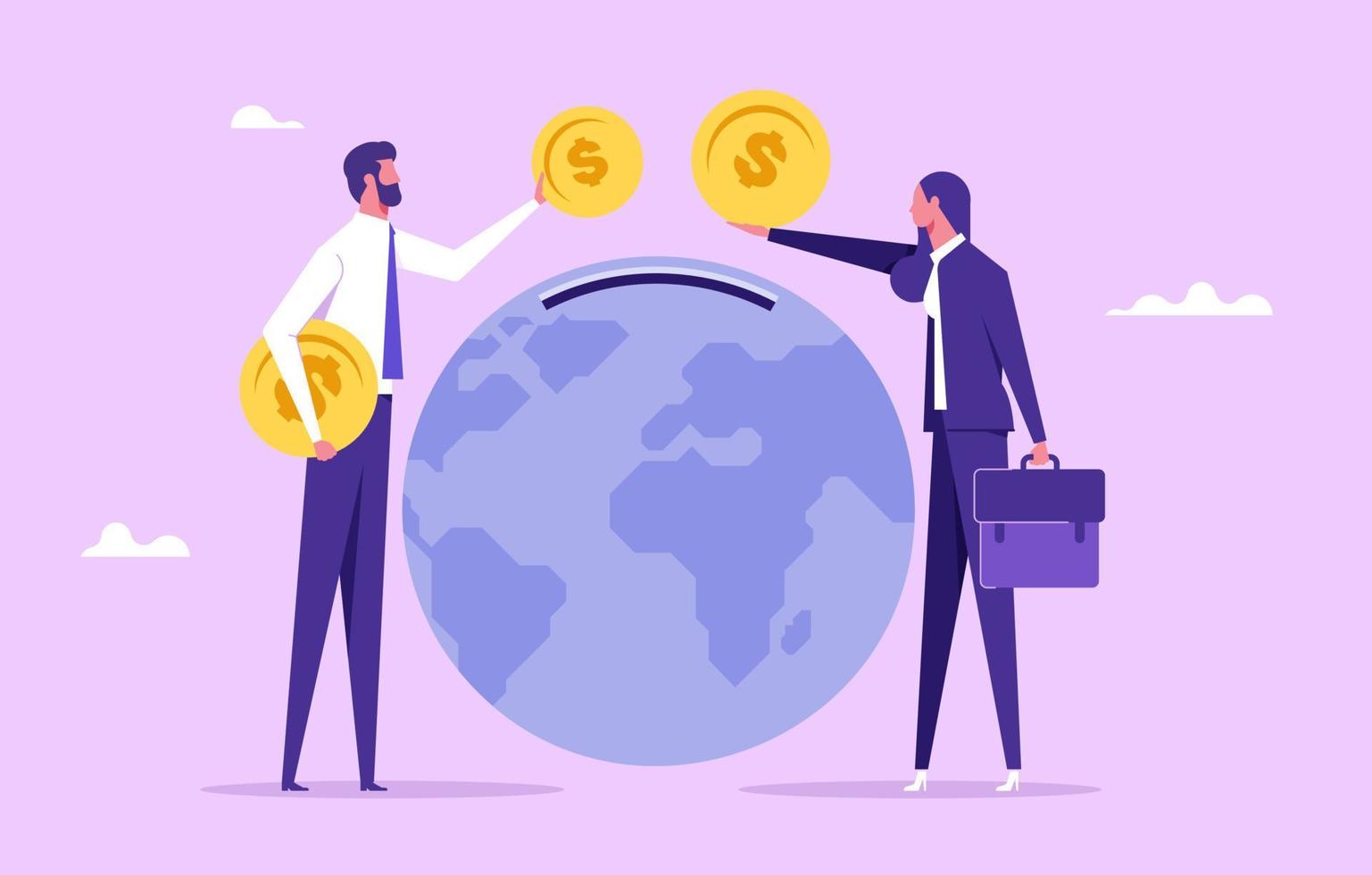 Global business investment in environment and concept in clean industry