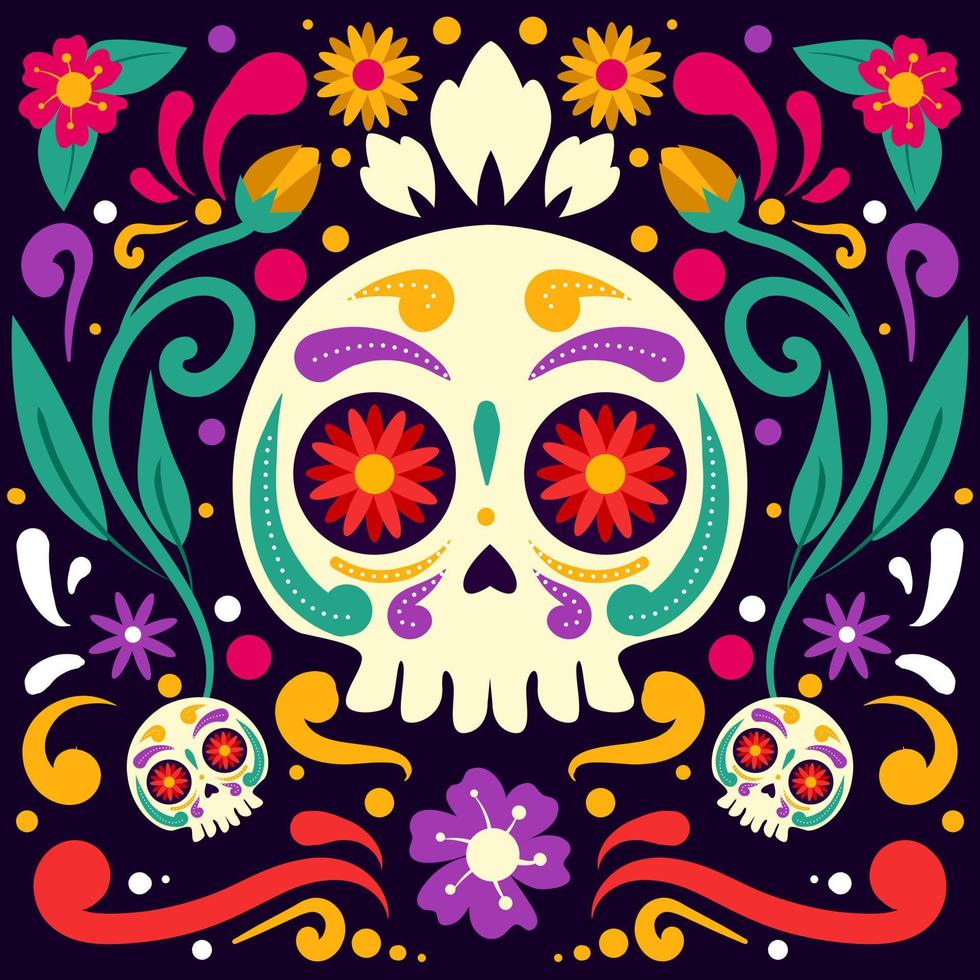 Happy Dia De Muertos Illustration vector