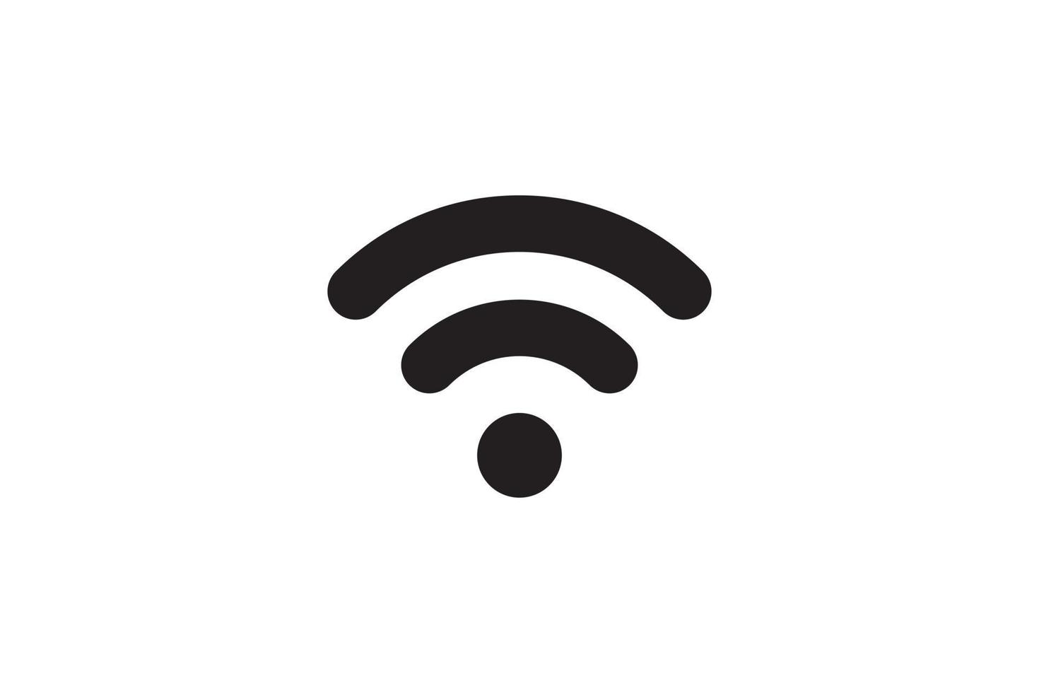 conexión de señal de símbolo wi fi. señal de tecnología inalámbrica de internet vectorial. icono de comunicación de red wifi. vector