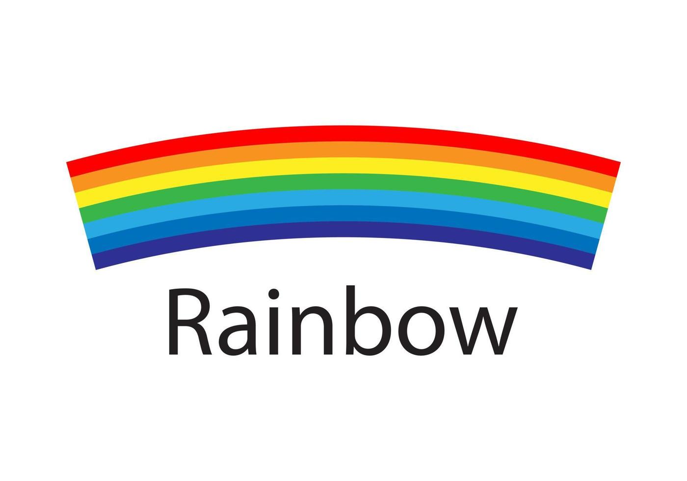 ilustración vectorial del arco iris. diseño abstracto colorido. arco de lluvia de símbolo gráfico de color. vector