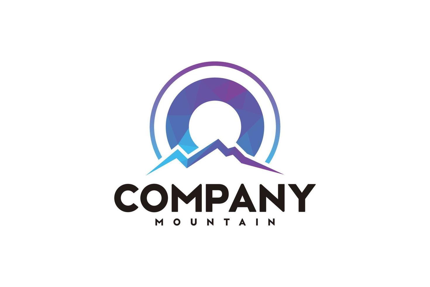 logo O ,initial  design inspiration with mountain logo vector
