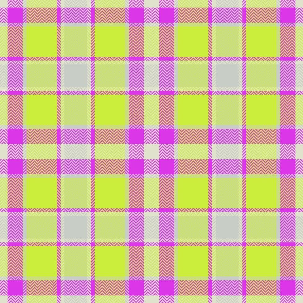 Plaid seamless pattern. Check fabric texture. Vector textile print.