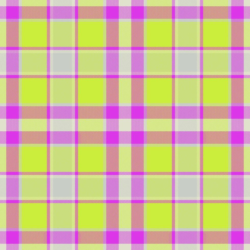 Plaid seamless pattern. Check fabric texture. Vector textile print.