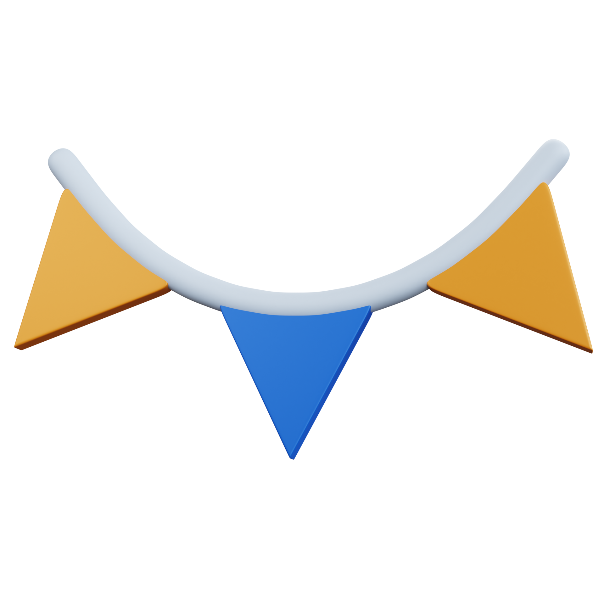 3d rendering yellow party flag isolated 10834839 PNG