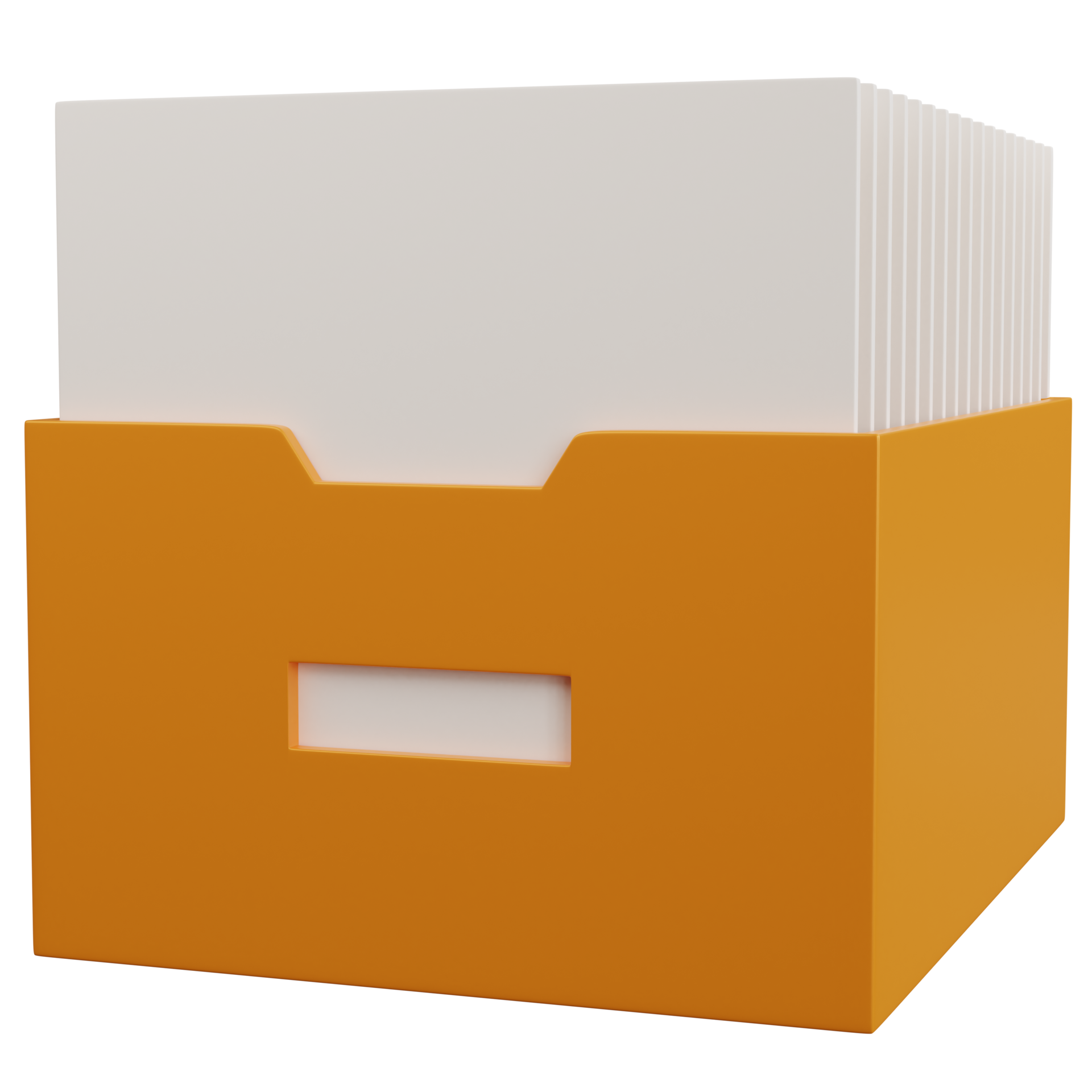 3d rendering yellow file storage isolated 10834903 PNG
