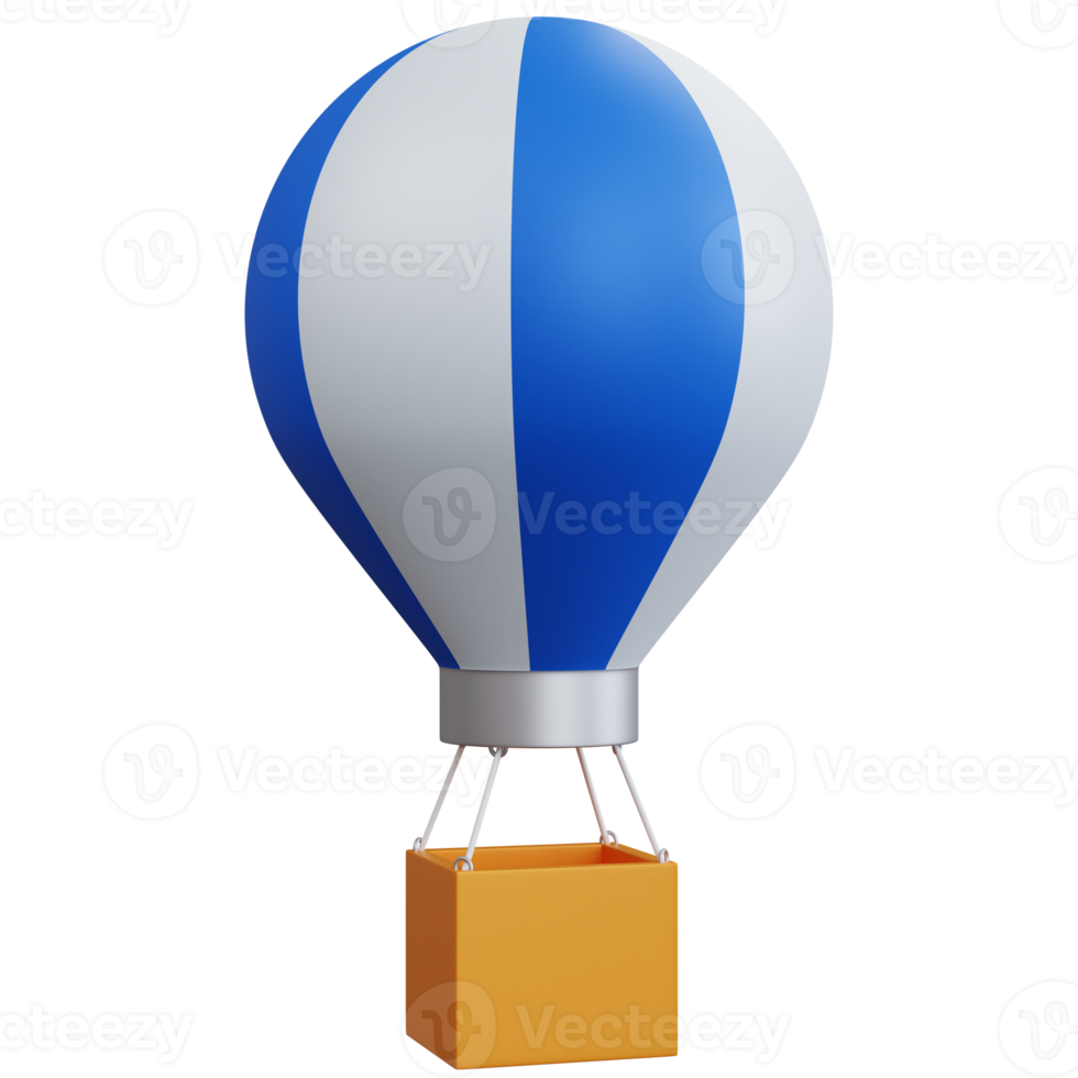 3d rendering air balloon isolated png