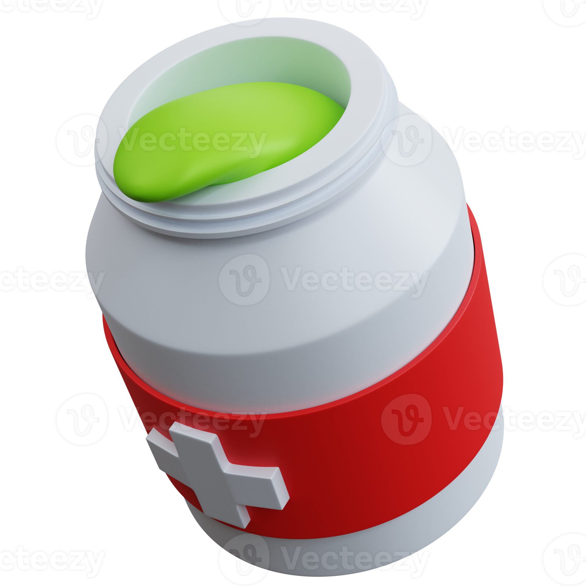 3d rendering medicine bottle with green liquid isolated 10834916 PNG