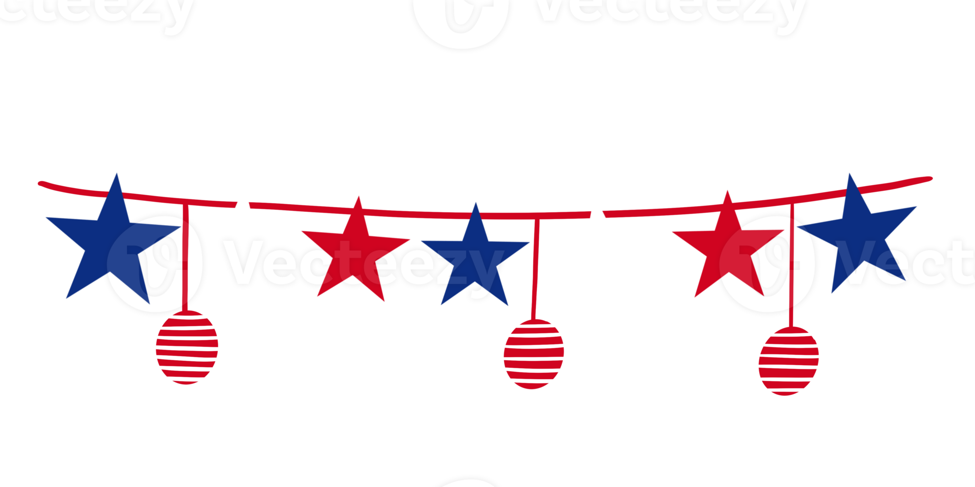 4th of July Bunting png