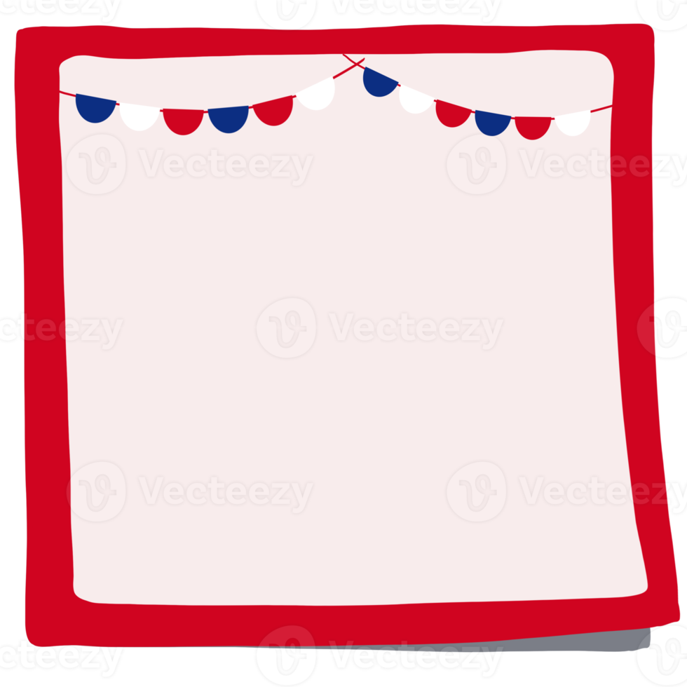 4th of July Sticky note png