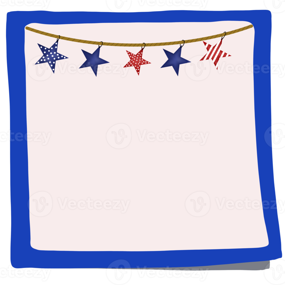 4th of July Sticky note png