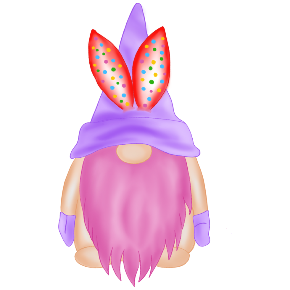 Easter Bunny Gnome with Easter Egg png