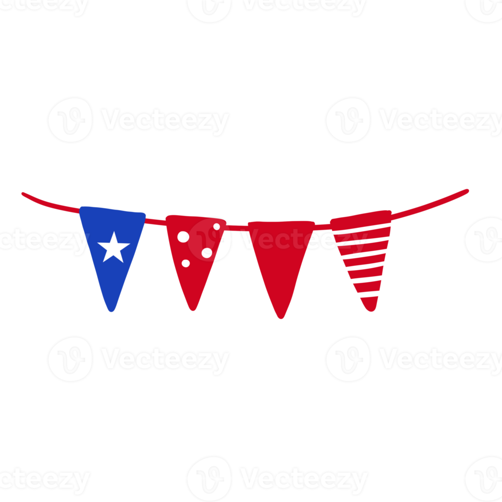 4th of July Bunting png