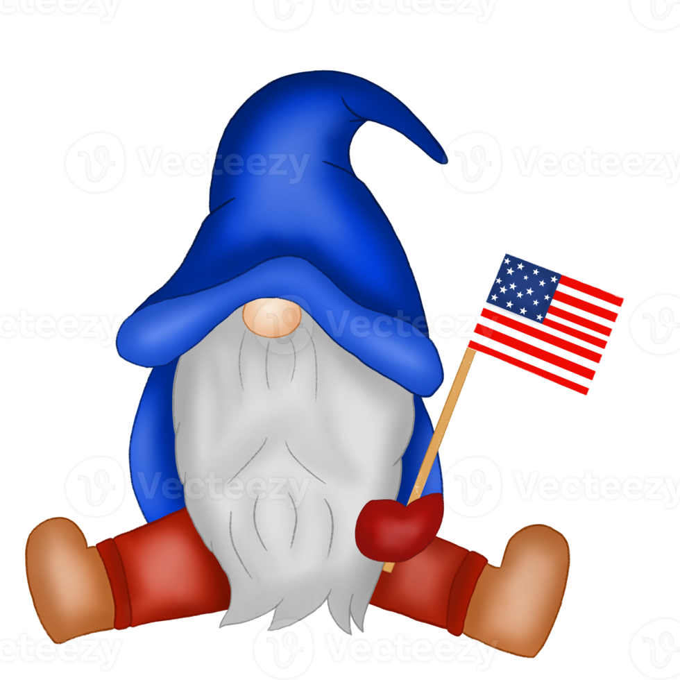 Gnome independence day 4th of July png