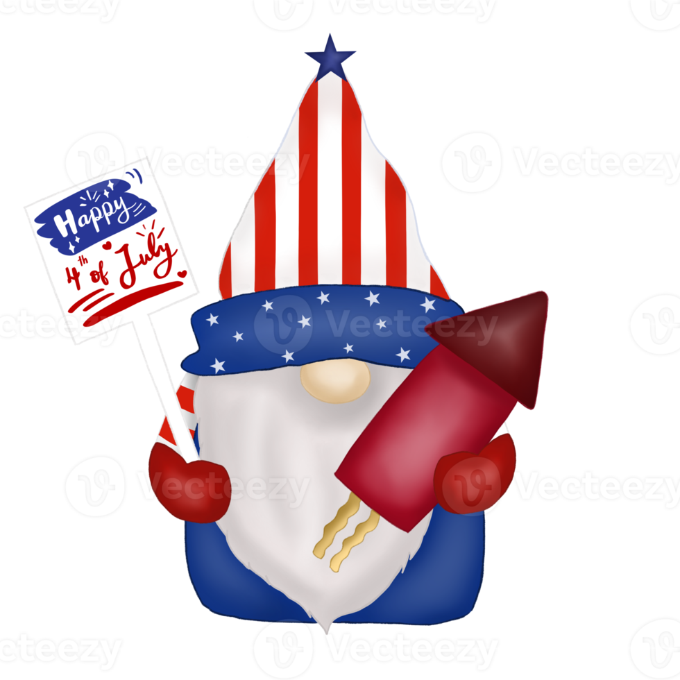 Gnome independence day 4th of July png