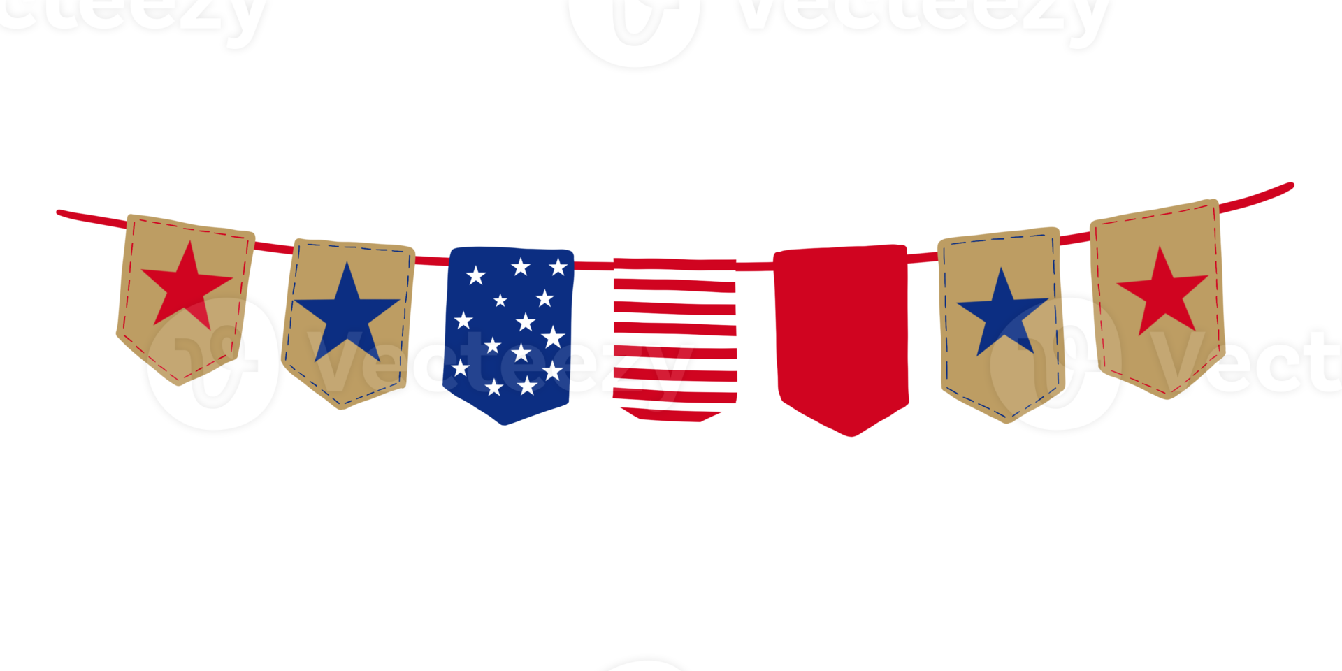 4th of July Bunting png