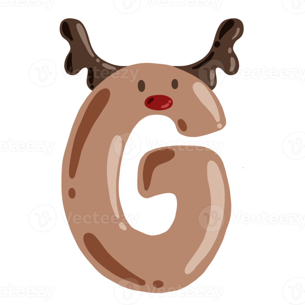 Christmas Reindeer moose alphabet set 10835080 PNG