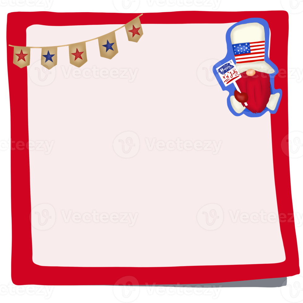 4th of July Sticky note png