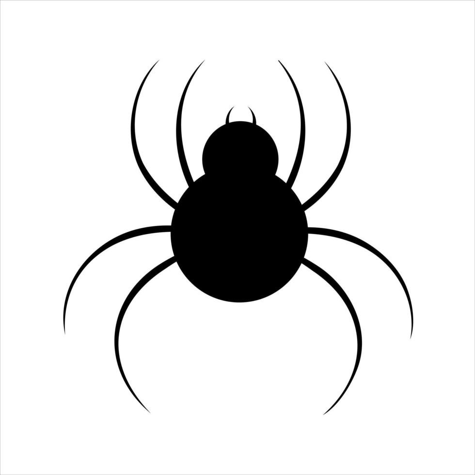 icono de silueta de araña para halloween. ilustración vectorial vector