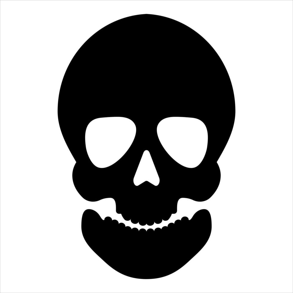 Skull silhouette for Halloween. Vector illustration. 10835134 Vector ...
