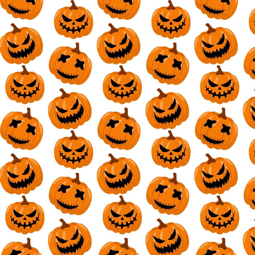 Seamless background of pumpkins for halloween vector illustration