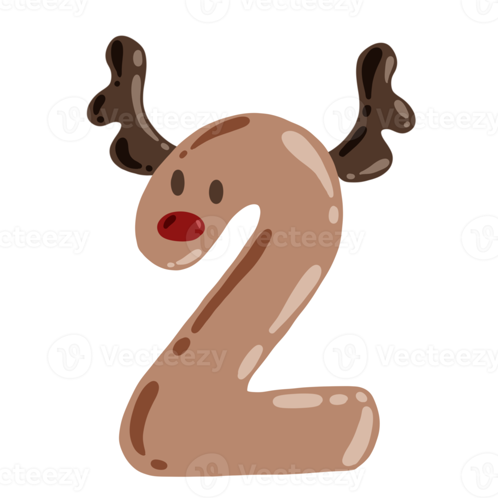 Christmas Reindeer moose alphabet set png