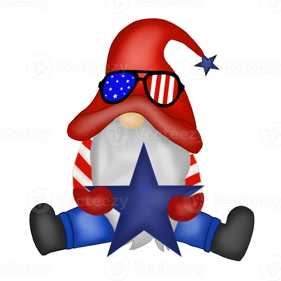 Gnome independence day 4th of July png