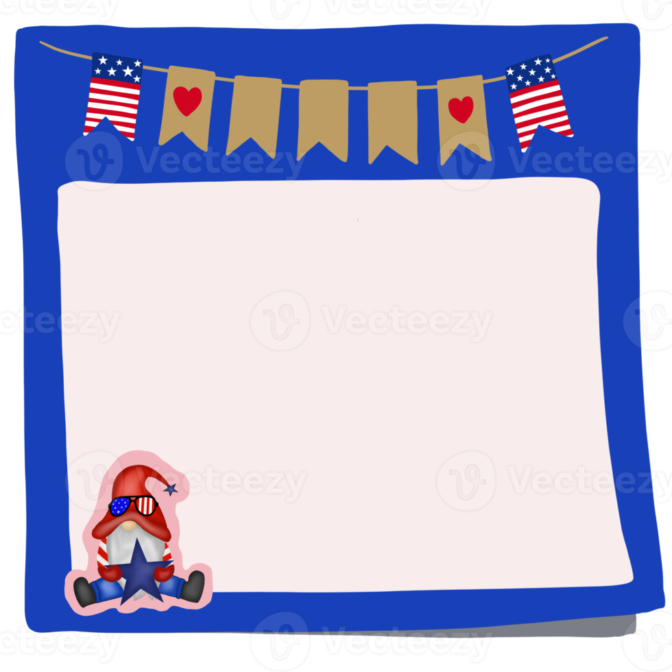 4th of July Sticky note png