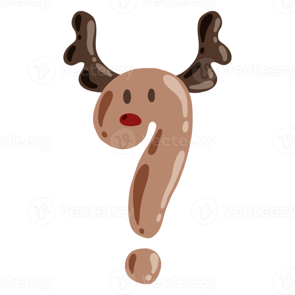 Christmas Reindeer moose alphabet set png