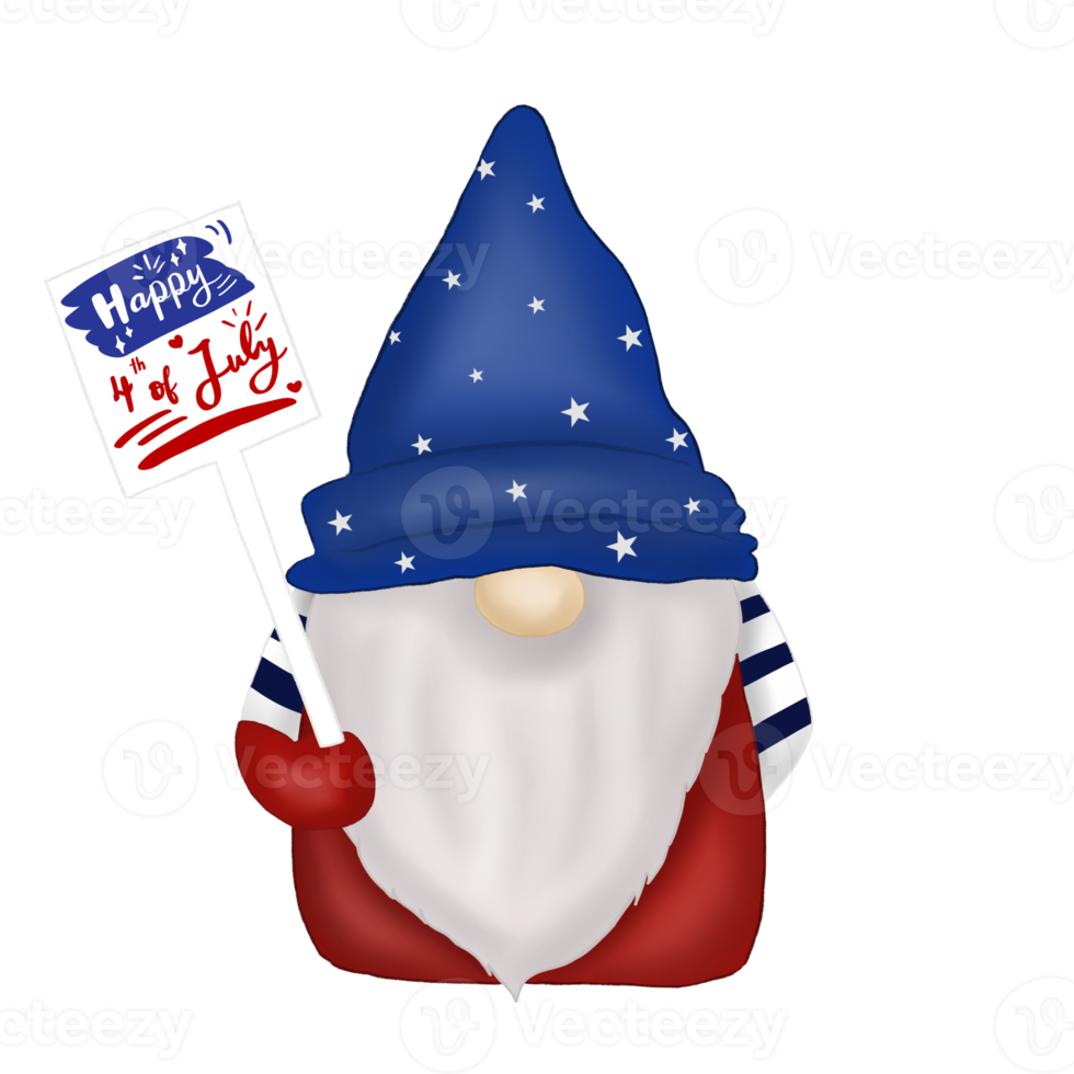 Gnome independence day 4th of July png