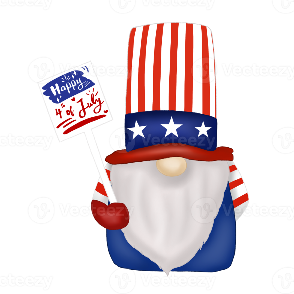 Gnome independence day 4th of July png