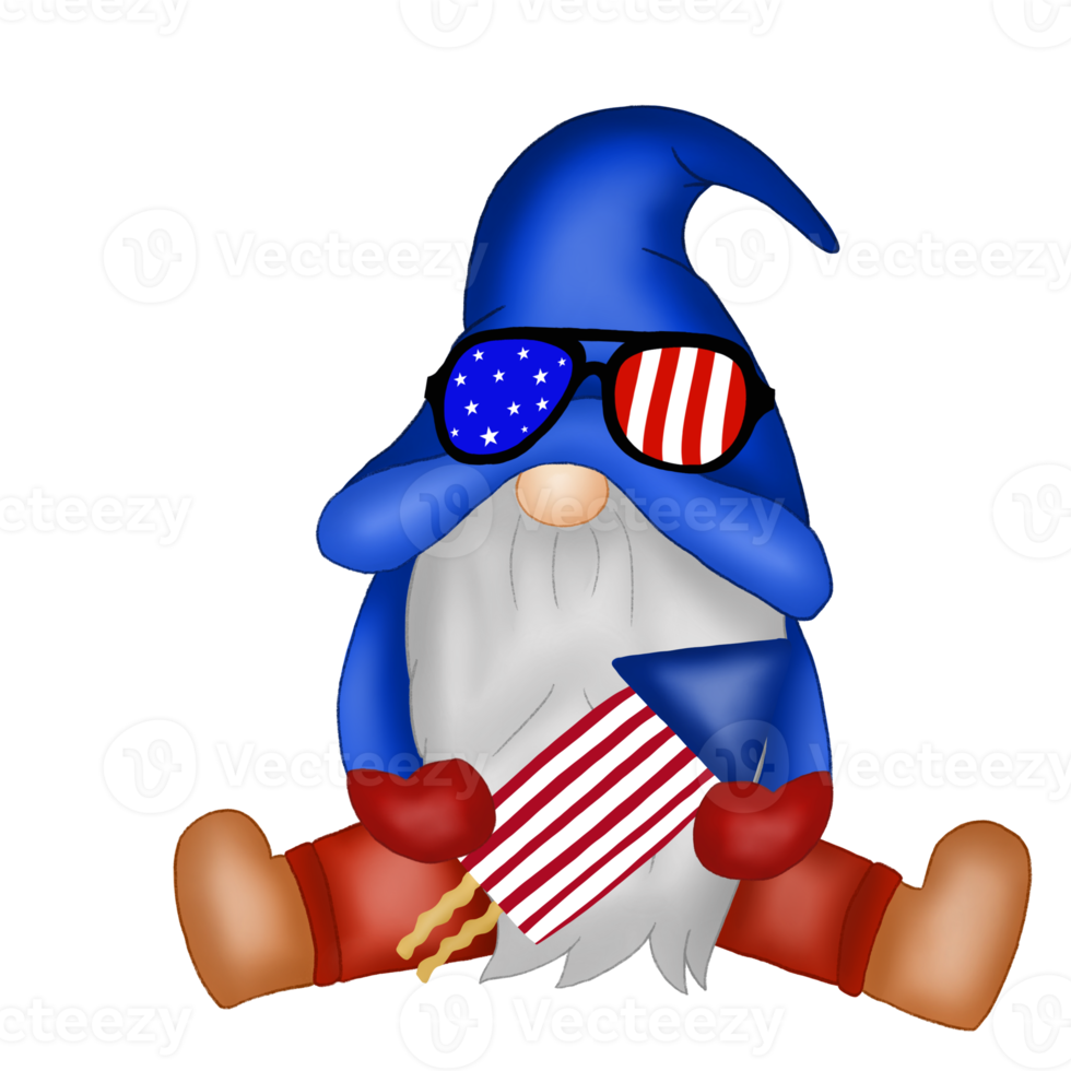 Gnome independence day 4th of July png