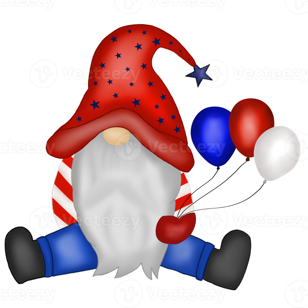 Gnome independence day 4th of July png