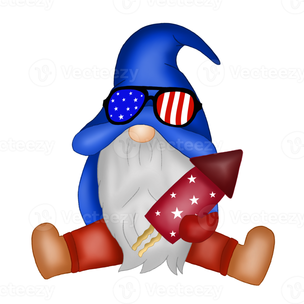 Gnome independence day 4th of July png