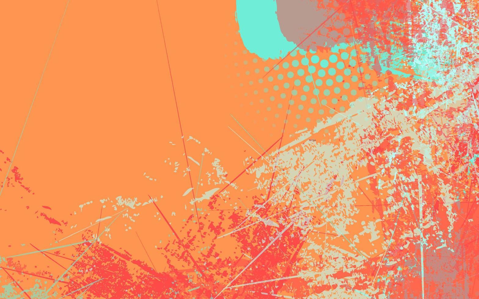 Fondo de color naranja multicolor de textura grunge abstracto vector