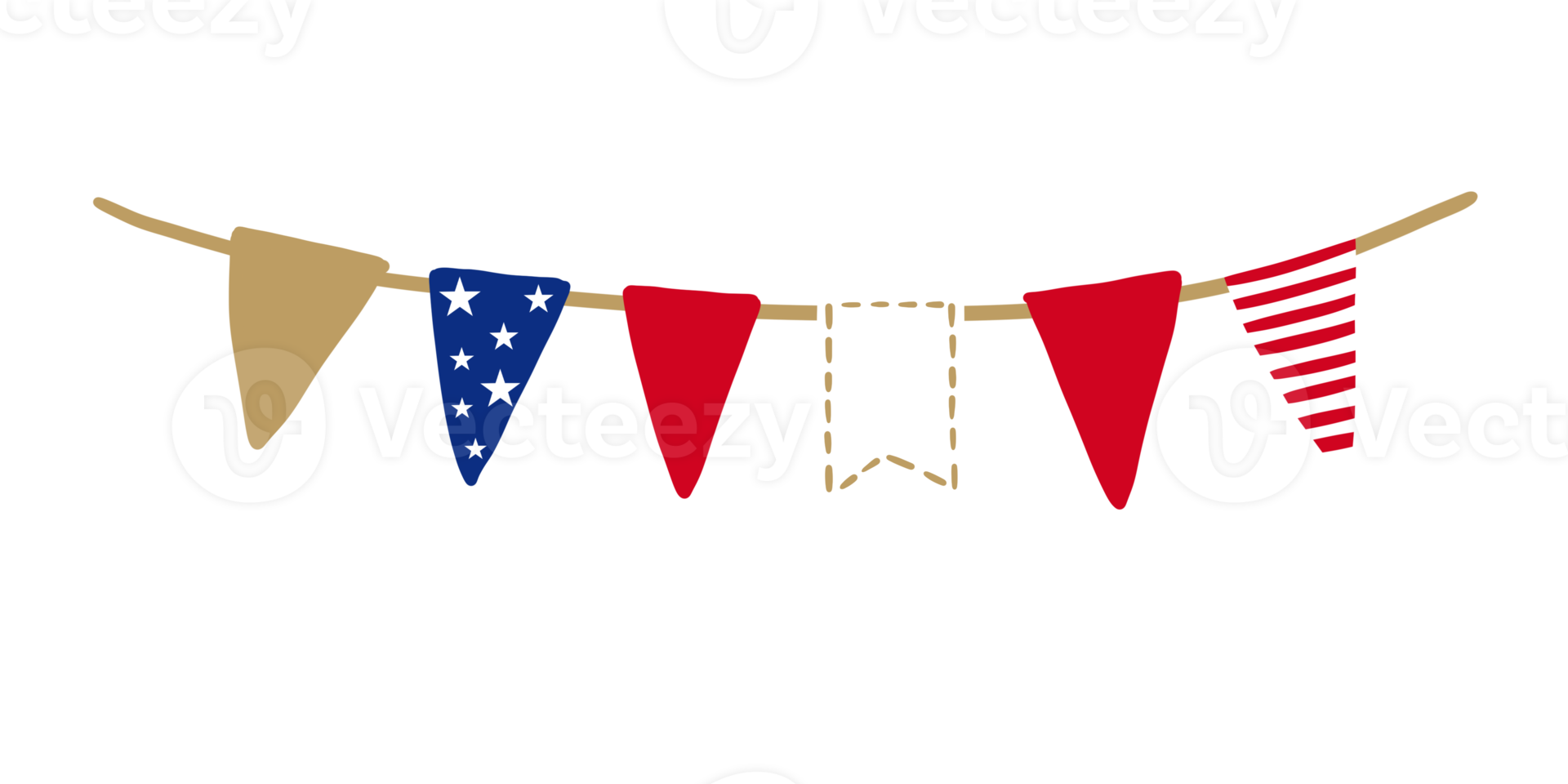 4th of July Bunting png