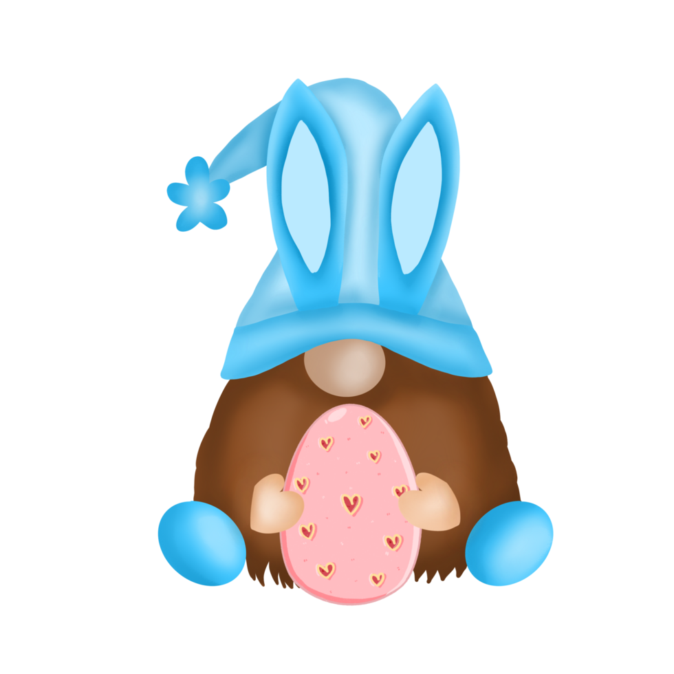 Easter Bunny Gnome with Easter Egg png