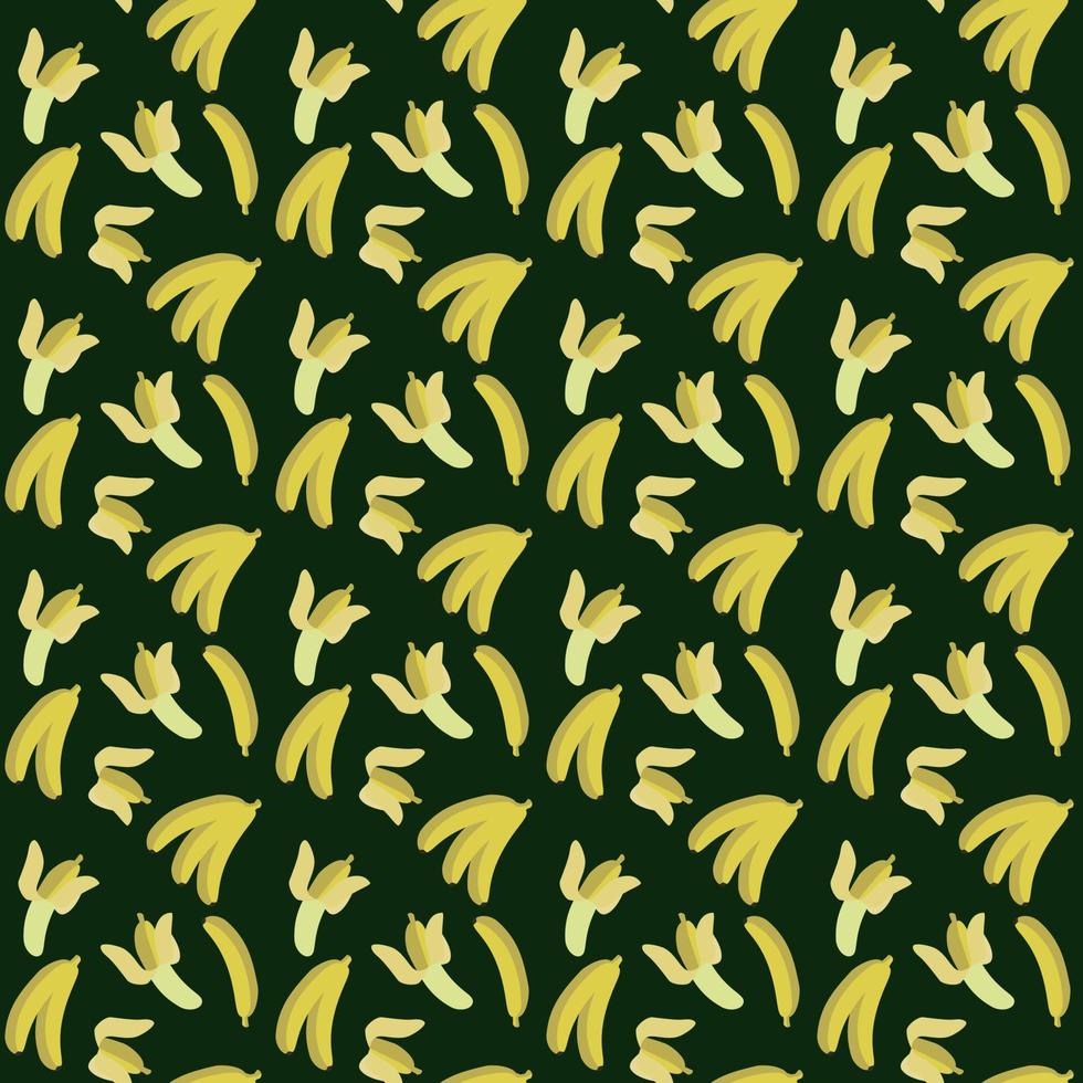 Seamless background with banana. Tropical pattern with fresh banana vector background. Yellow isolated banana pattern. Bananas on a bright background.