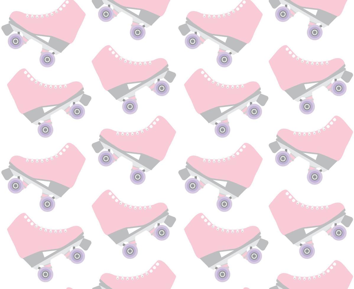 Vector seamless pattern of quad roller skate