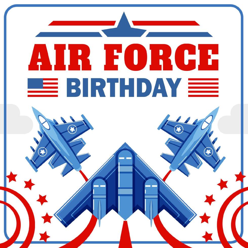 Air Force Birthday, fighter aircraft attractions. Perfect for events vector